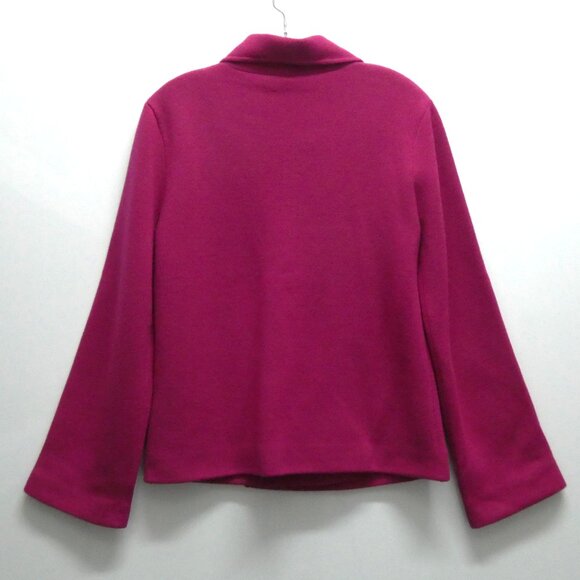 NWT Talbots Hot Pink Double Breasted 100% Merino Wool Lined Jacket Size S - Picture 4 of 6